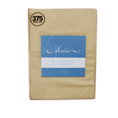 Pair of Cotton Standard Pillowcases 375TC Bone V442-ABR-PILLOWC-375TCCOTTON-BONE-ST