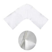 Stain Resistant Extra Large V Boomerang Pillow Protector V442-ABR-PILLOWP-EXTRALARGEVSTAIN-WHITE-TR