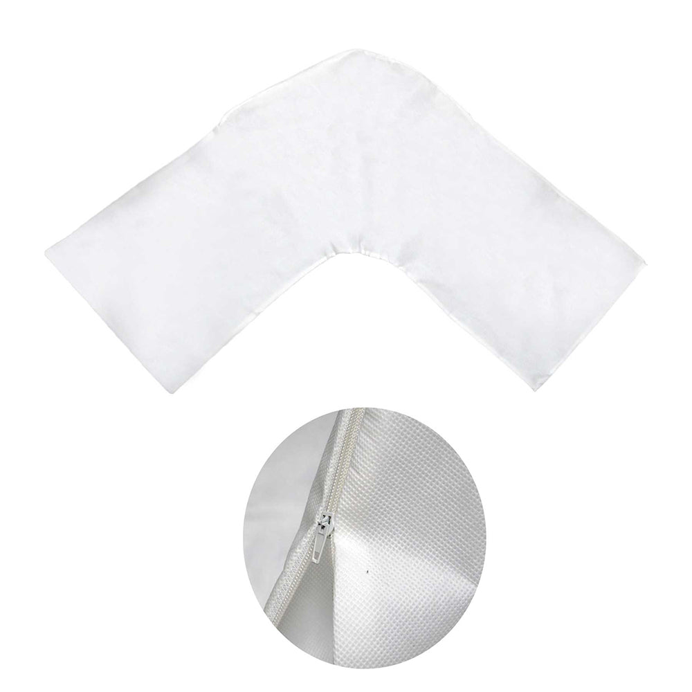 Stain Resistant Extra Large V Boomerang Pillow Protector V442-ABR-PILLOWP-EXTRALARGEVSTAIN-WHITE-TR