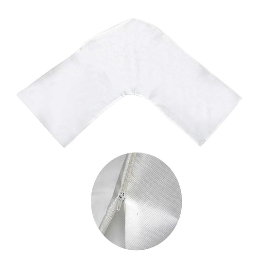 Stain Resistant Extra Large V Boomerang Pillow Protector V442-ABR-PILLOWP-EXTRALARGEVSTAIN-WHITE-TR