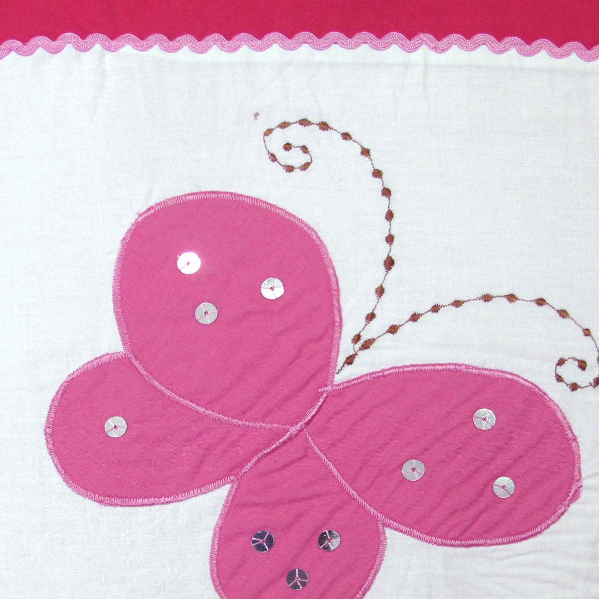 Bindi Butterfly Embroidered Quilt Cover Set Single V442-ABR-QUILTCS-BINDI-PINK-SB