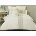 Catherine Cream Taupe Embroidery Quilt Cover Set QUEEN V442-ABR-QUILTCS-CATHERINE-CREAM-QS