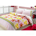 Floating Frangipani Quilt Cover Set Soft Pink Single V442-ABR-QUILTCS-FLOATINGFRANGIPANI-PINK-SB