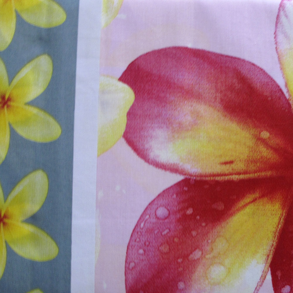 Floating Frangipani Quilt Cover Set Soft Pink Single V442-ABR-QUILTCS-FLOATINGFRANGIPANI-PINK-SB