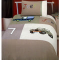Jeep Classics Embroidered Quilt Cover Set Single V442-ABR-QUILTCS-JEEPCLASSICS-BROWN-SB