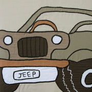 Jeep Classics Embroidered Quilt Cover Set Single V442-ABR-QUILTCS-JEEPCLASSICS-BROWN-SB