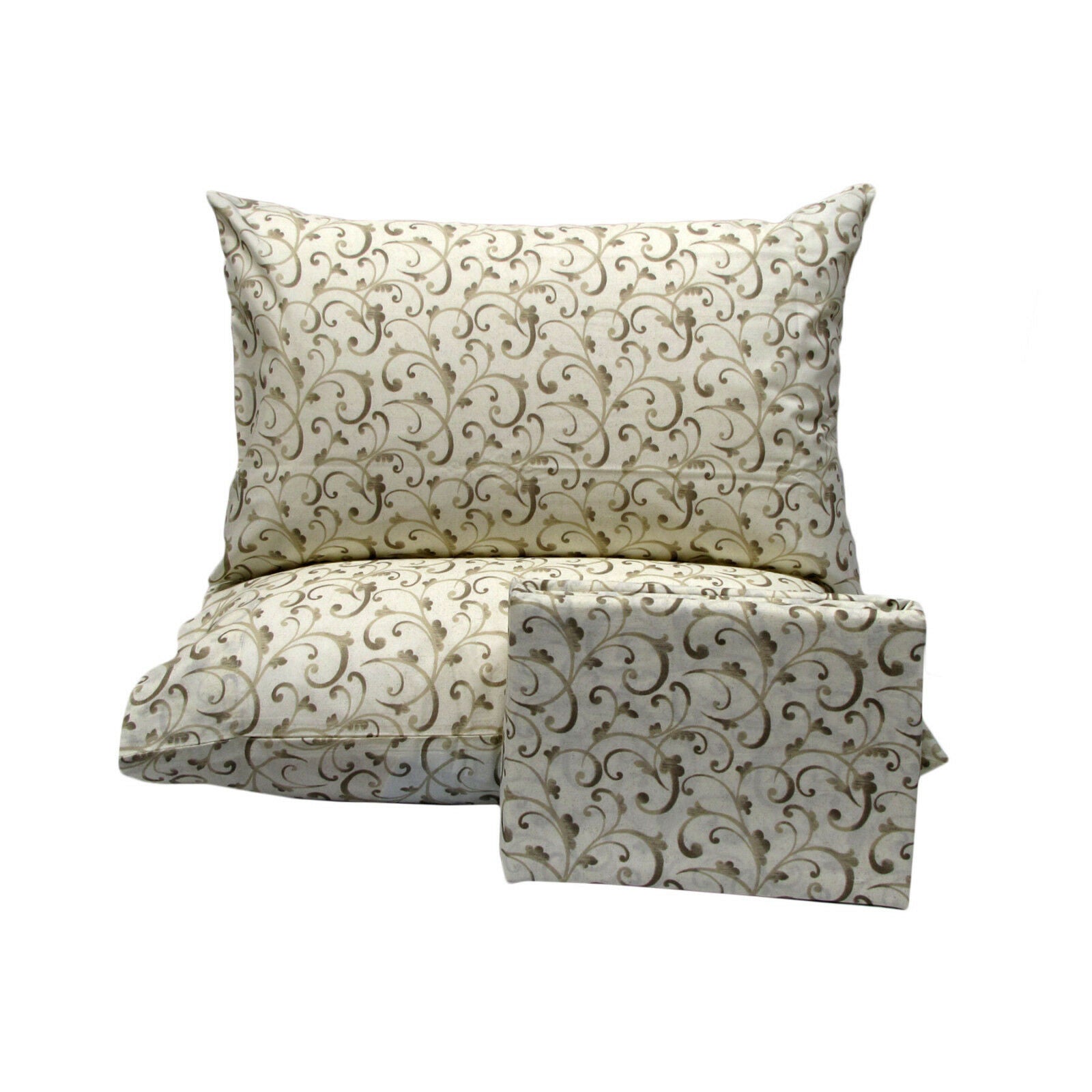 Polyester Cotton Swirls Cream Quilt Cover Set King V442-ABR-QUILTCS-LUNASWIRLS-CREAM-KI