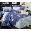 310TC Starry Love Cotton Printed Quilt Cover Set Single V442-ABR-QUILTCS-STARRYLOVE-BLUE-SB