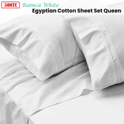 500TC Ramca White Egyptian Cotton Sheet Set Queen V442-ABR-SHEETS-500TCRAMCA-WHITE-QS