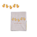 Five Little Ducks Embroidered Polyester Cotton Cot Size Sheet Set V442-ABR-SHEETS-FIVELITTLEDUCKS-WHITE-CT
