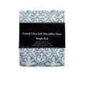 Printed Microfiber Sheet Set Single Silver Imperial V442-ABR-SHEETS-IMPERIAL-SILVER-SB