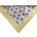 Gold Poinsettia Sheer Organza Glitter Table Cloth 150 x 260 cm V442-ABR-TABLEC-ORGANZAPOINSETTIA260-GOLD-RE