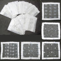 White Sequined Organza Glitter Table Cloth Topper 90 x 90 cm V442-ABR-TABLEC-RANDOMTOPPER-WHITE-SQ