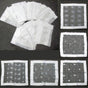 White Sequined Organza Glitter Table Cloth Topper 90 x 90 cm V442-ABR-TABLEC-RANDOMTOPPER-WHITE-SQ