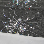 White Sequined Organza Glitter Table Cloth Topper 90 x 90 cm V442-ABR-TABLEC-RANDOMTOPPER-WHITE-SQ