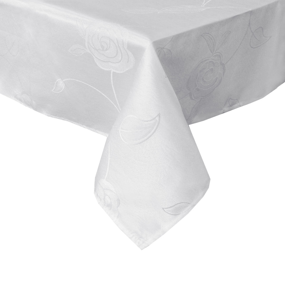 Jacquard Tablecloth Rosa White 135 x 180 cm V442-ABR-TABLEC-ROSA180CM-WHITE-RE