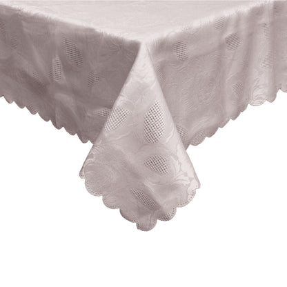 Rosie Taupe Luxury Jacquard Tablecloth 150 x 210 cm V442-ABR-TABLEC-ROSIE210-TAUPE-RE