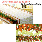 Christmas Rectangular Table Cloth SD1667 150x340cm V442-ABR-TABLEC-SD1667XMAS340CM-ORANGE-RE