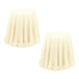 Set of 2 Round 180cm Ruffled Table Cloth Cream V442-ABR-TABLEC-SETOF2RUFFLED-CREAM-RD