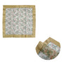 Christmas Gold Bows Sheer Organza Glitter Table Cloth Topper 90 x 90 cm V442-ABR-TABLEC-TOPPERBOWS-GOLD-SQ