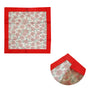 Christmas Red Joyful Floral Sheer Organza Glitter Table Cloth Topper 90 x 90 cm V442-ABR-TABLEC-TOPPERJOYFULFLORAL-RED-SQ