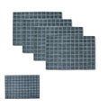 Choice Set of 4 Reversible PVC Table Placemats Checkered Grey V442-ABR-TABLEPLACEMAT-CHECKERED-GREY-RE