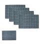 Choice Set of 4 Reversible PVC Table Placemats Checkered Grey V442-ABR-TABLEPLACEMAT-CHECKERED-GREY-RE
