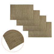 Choice Set of 4 PVC Table Placemats Diamonds Gold V442-ABR-TABLEPLACEMAT-DIAMONDS-GOLD-RE