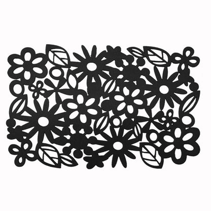 Choice Set of 4 Felt Rectangular Table Placemats Black V442-ABR-TABLEPLACEMAT-FELT-BLACK-RE