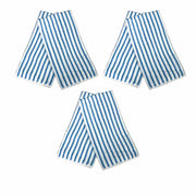 Set of 6 Microfibre Striped Tea Towels 40 x 60 cm Blue V442-ABR-TEAT-MICROFIBRESETOF6-BLUE-RE