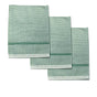 Set of 3 Jumbo Cotton Checkered Tea Towels 60 x 90 cm Green V442-ABR-TEAT-SETOF3JUMBO-GREEN-RE