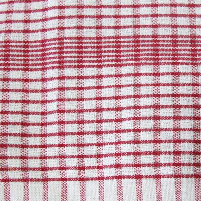 Set of 3 Jumbo Cotton Checkered Tea Towels 60 x 90 cm Red V442-ABR-TEAT-SETOF3JUMBO-RED-RE