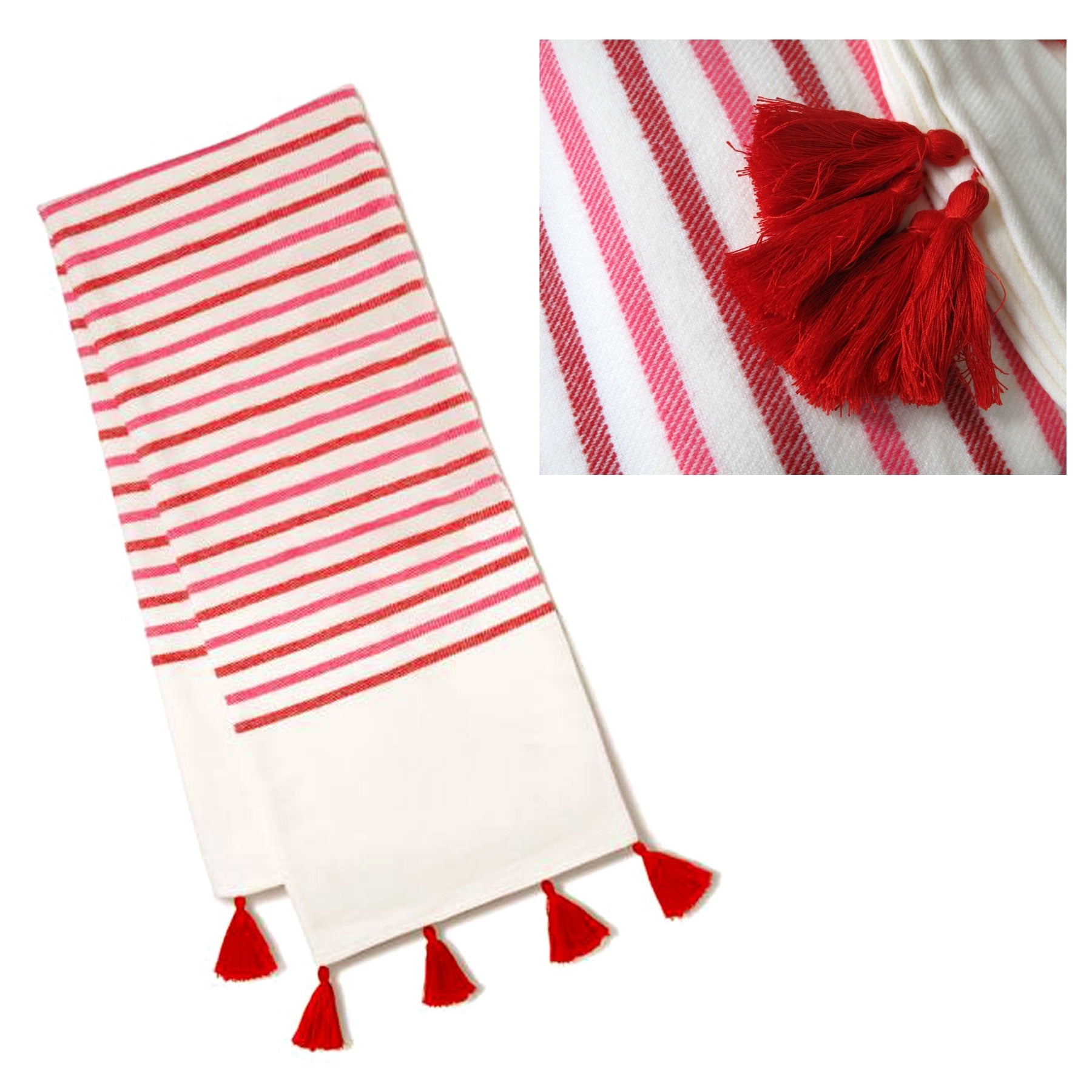 Avon Tassel Throw Rug V442-ABR-THROW-AVONTASSLE-IVORY-RE