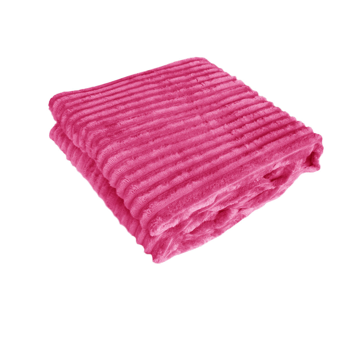 240GSM Corduroy Striped Throw Rug Pink V442-ABR-THROW-CORDUROYSTRIPE-PINK-RE
