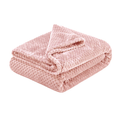 Soft Diamond Fleece Throw Rug/Blanket Pink V442-ABR-THROW-DIAMONDFLEECE200-PINK-RE