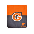 AFL Licensed Polar Fleece Throw GWS Giants Print V442-ABR-THROW-GWSGIANTSPRINT-ORANGE-RE