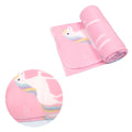 Funky Cute Polar Fleece Throw Rug Pink Unicorn V442-ABR-THROW-POLARUNICORN-PINK-RE