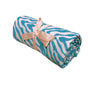 Zebra Chenille Textured Throw Rug Aqua V442-ABR-THROW-ZEBRACHENILLE-AQUA-RE