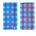 Jacquard Velour Reversible Beach Towel Blue Circles V442-ABR-TOWEL-CIRCLES-BLUE-RE