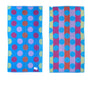 Jacquard Velour Reversible Beach Towel Blue Circles V442-ABR-TOWEL-CIRCLES-BLUE-RE