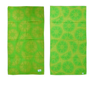 Jacquard Velour Reversible Beach Towel Lime Cirtus V442-ABR-TOWEL-CIRTUS-LIME-RE