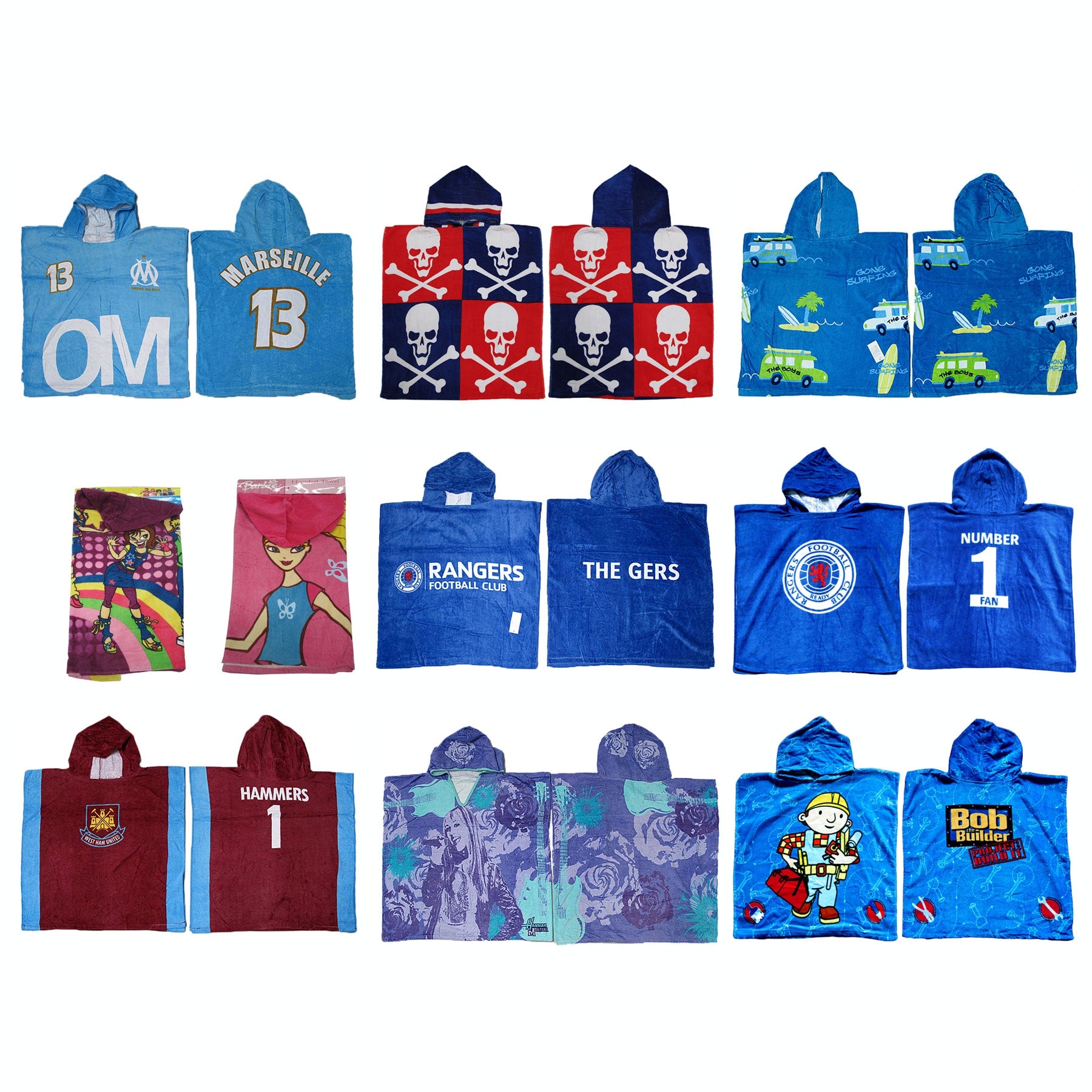 Kids Hooded Towel Marseille 13 V442-ABR-TOWEL-HOODEDMARSEILLE13-BLUE-SH