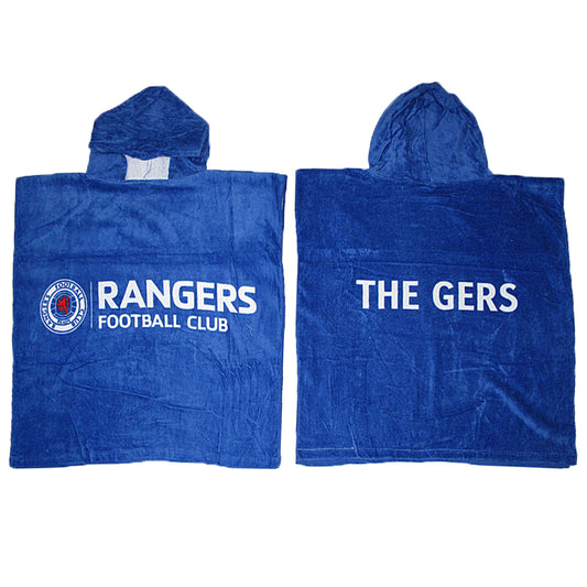 Kids Hooded Towel Rangers Football V442-ABR-TOWEL-HOODEDRANGERSFOOTBALL-BLUE-SH