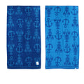 Jacquard Velour Reversible Beach Towel Blue Lobster Anchor V442-ABR-TOWEL-LOBSTER-BLUE-RE