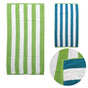 Set of 2 Reversible Cabana Striped Towels Lime/Blue V442-ABR-TOWEL-SETOF2CABANA-LIMEBLUE-RE