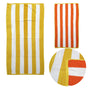 Set of 2 Reversible Cabana Striped Towels Yellow/Orange V442-ABR-TOWEL-SETOF2CABANA-YELLOWORANGE-RE