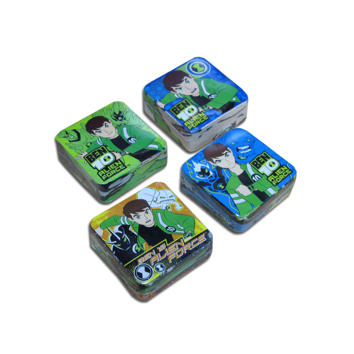 Set of 4 Ben 10 Alien Magic 100% Cotton Face Washers V442-ABR-TOWEL-SETOF4BEN10FACE-MULTI-SQ