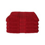 650gsm Casual Elegance Set of 4 Cotton Bath Towels Red 78x136cm V442-ABR-TOWEL-SETOF4COTTON650GSM-RED-RE