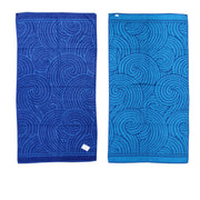 Jacquard Velour Reversible Beach Towel Blue Swirls V442-ABR-TOWEL-SWIRLS-BLUE-RE