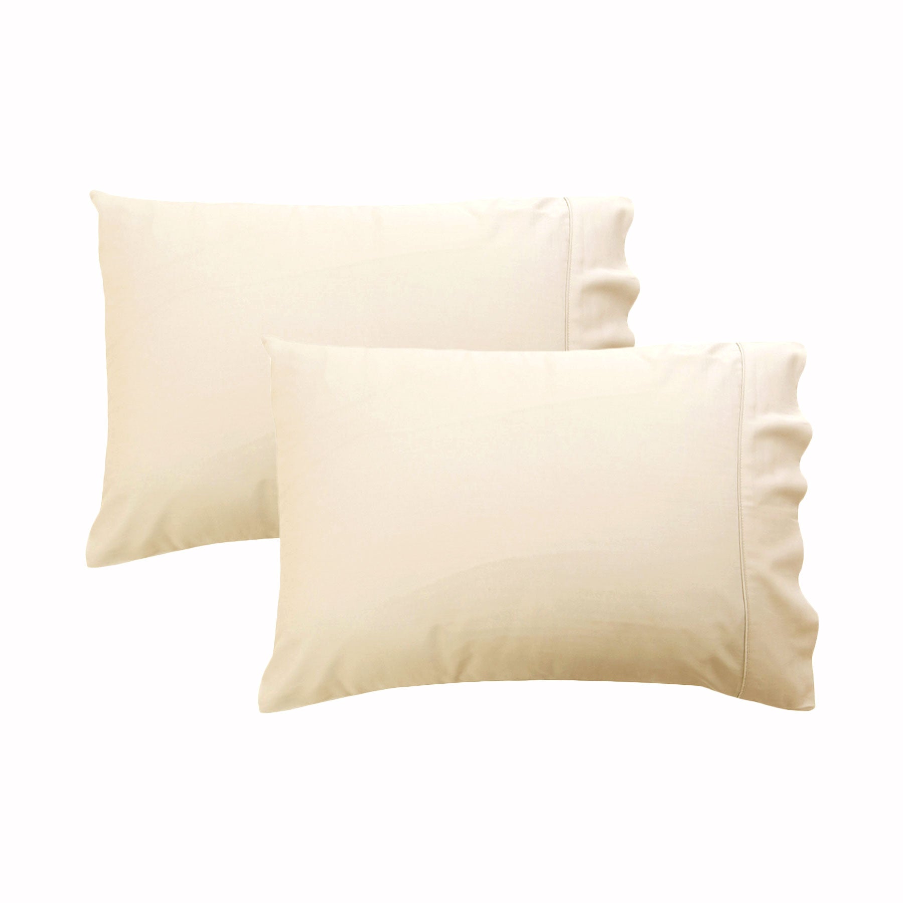 280TC Luxury Percale Standard Pillowcases Ecru V442-ASU-PILLOWC-PERCALESTANDARD-ECRU-ST